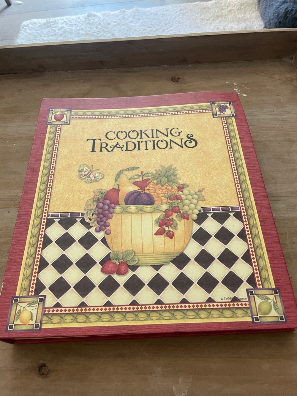 Cooking Traditions Cookbook Cover Art – Red and Cream recipes file